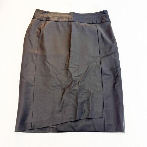 Reiss High Waisted Banded Black Pencil Straight Skirt Size 8 - Picture 1 of 6